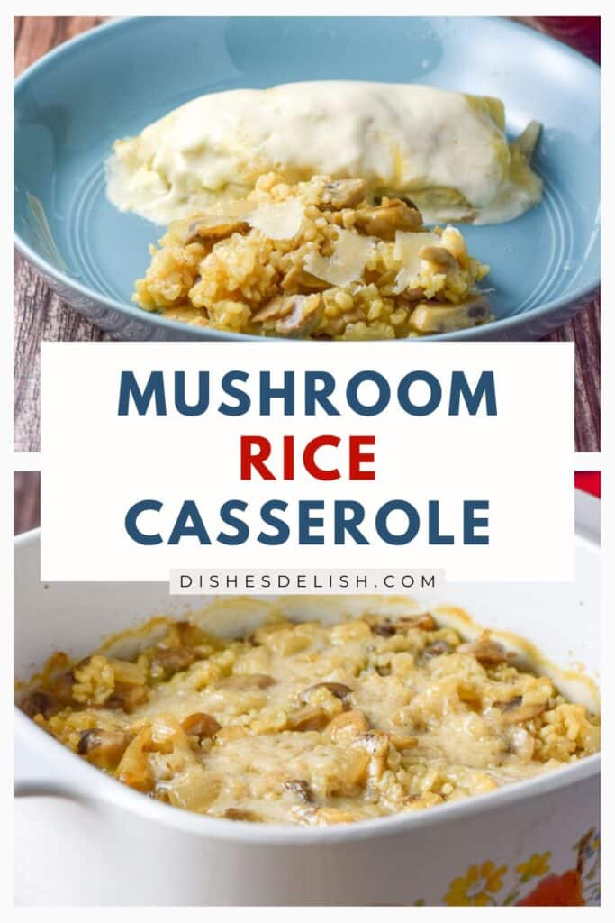 mushroom rice casserole Pin