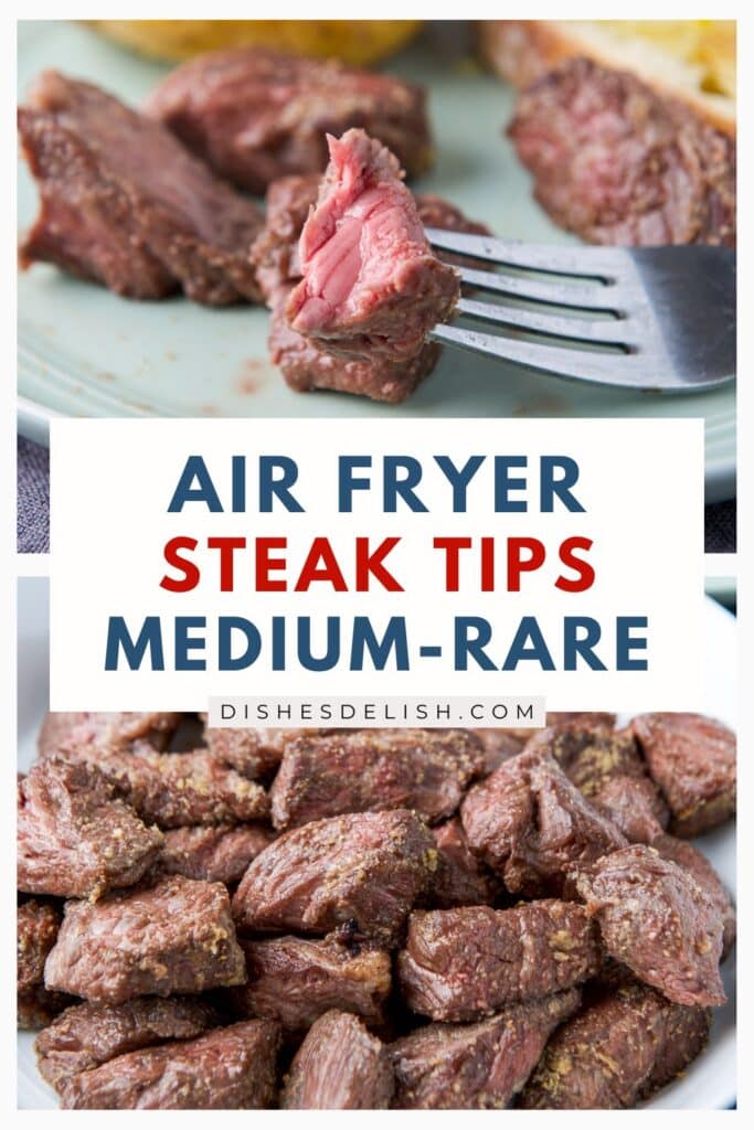 air fryer steak tips Pin