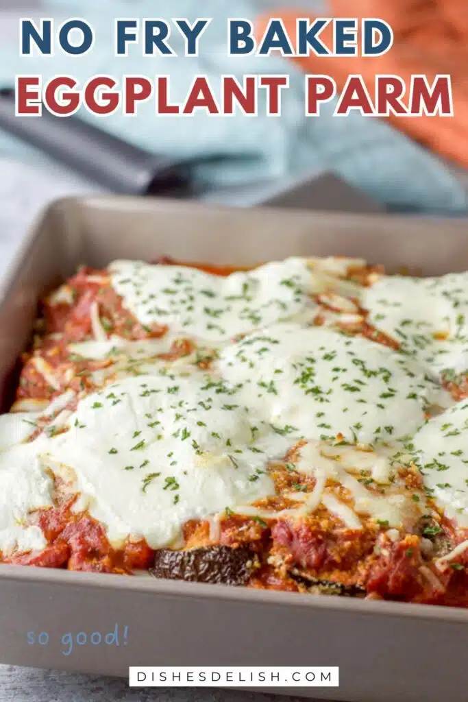 baked eggplant parmesan Pin 3