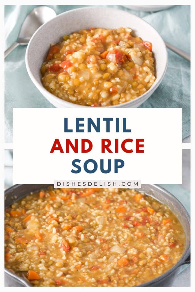lentil and rice soup Pin