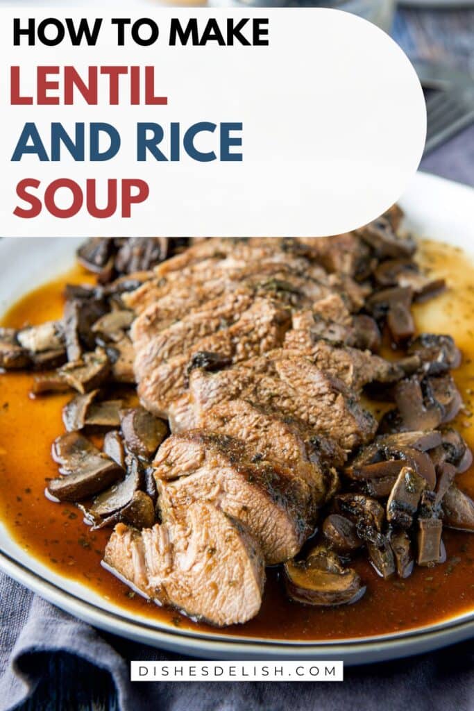 lentil and rice soup Pin 2