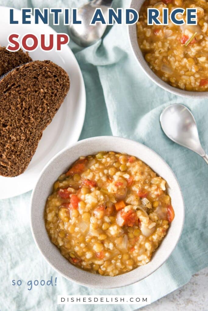 lentil and rice soup Pin 3