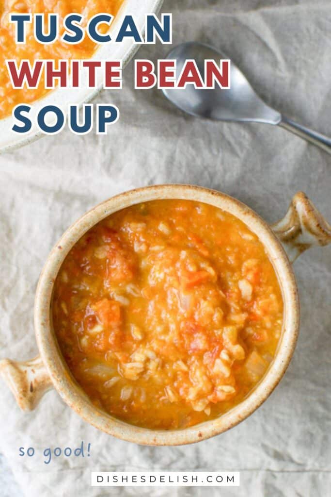 tuscan white bean soup Pin 3