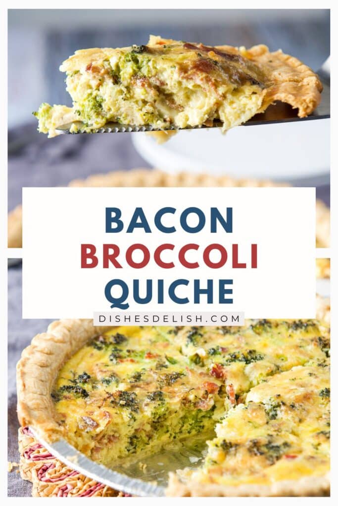 bacon broccoli quiche Pin