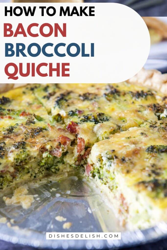 bacon broccoli quiche Pin 2