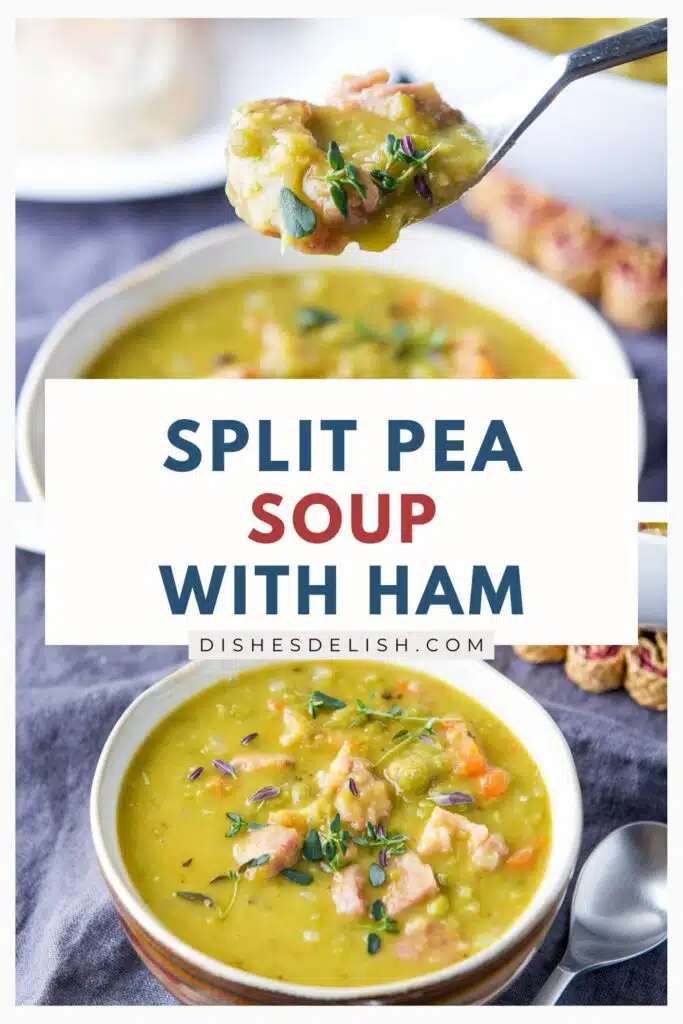 split pea soup with ham Pin