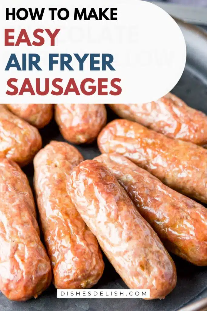 air fryer sausages Pin 3