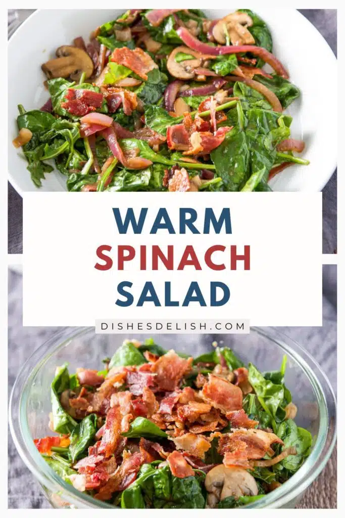warm spinach salad Pin