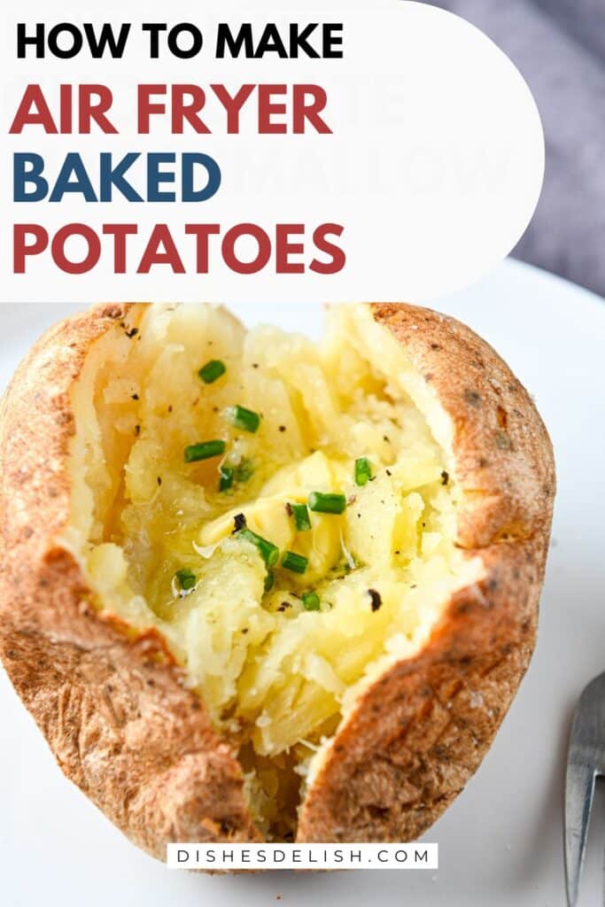 air fryer baked potatoes pin