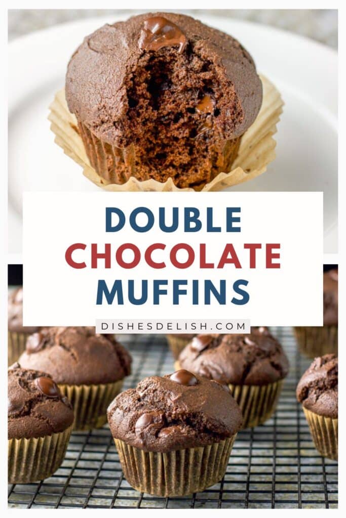 double chocolate muffins salad pin