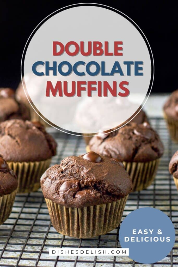 double chocolate muffins salad pin 5