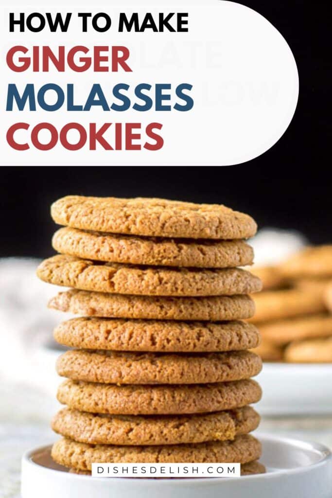 ginger molasses cookies pin