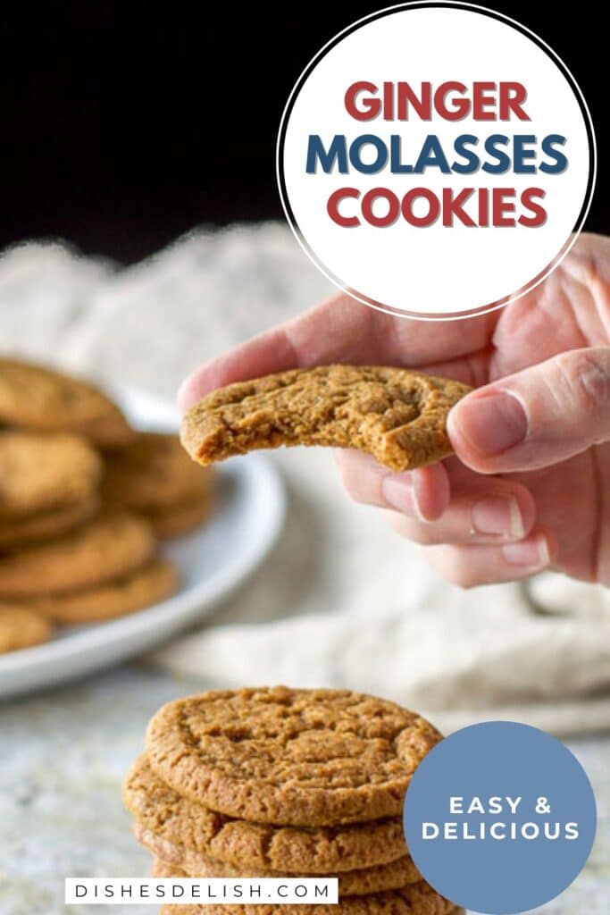 ginger molasses cookies pin 4