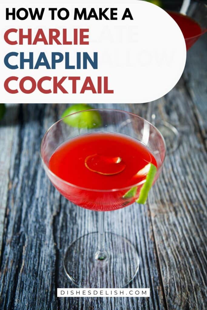 charlie chaplin cocktail pin