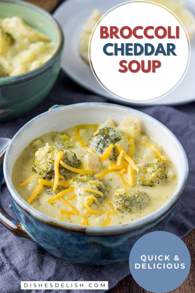 creamy broccoli and cheddar soup pin