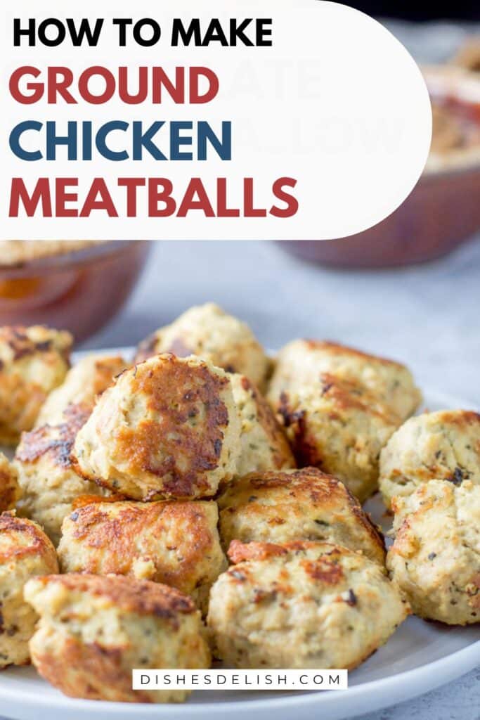 ground chicken meatballs pin